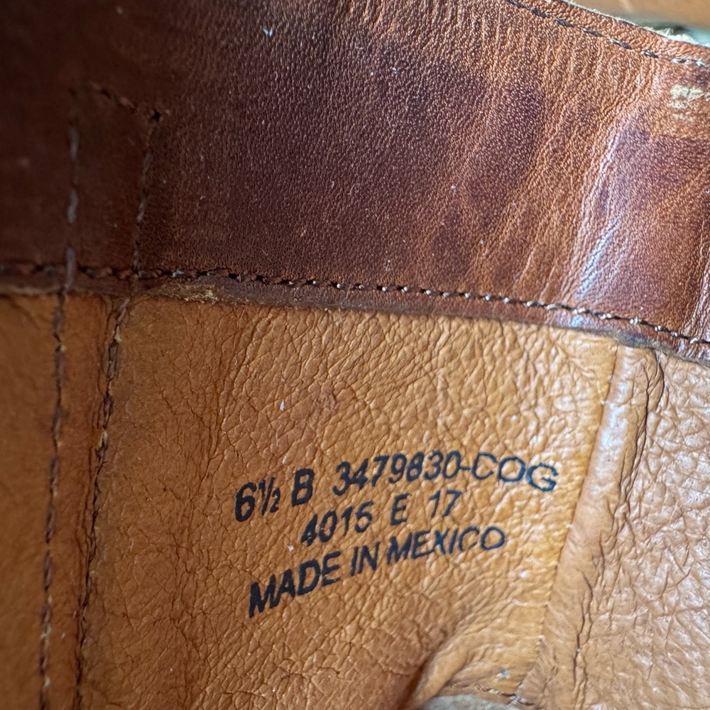 Frye Brown Ankle Boots Size 6.5 Addie Double Zip Cognac - Picture 6 of 8